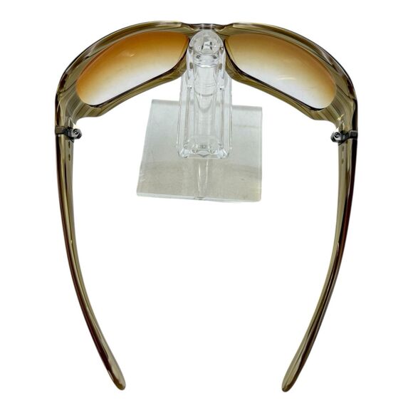 Vintage Oakley Sunglasses "Script" Cappuccino Brown to Clear Gradient Oversized - Picture 5 of 5